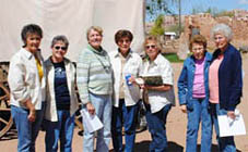Volunteers / Docents, left to right: Elaine Rowley, Lorraine Barton, Joyce Martin, Sandra Black, Lorraine Harvey, Bernice Perkins and Donna Washburn